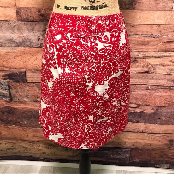 Talbots Red & White Skirt - Picture 4 of 9